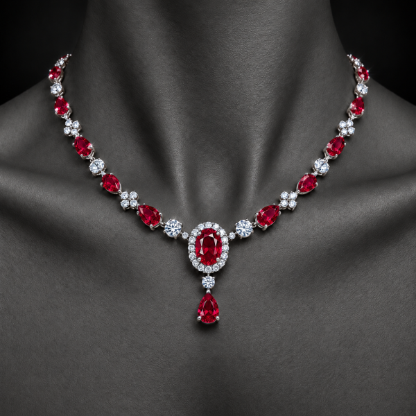 套錬→有色寶石 