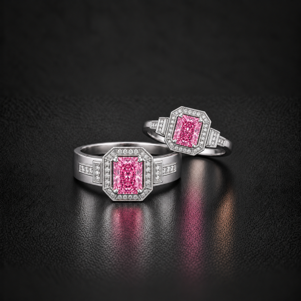 男女對戒→彩鑽 